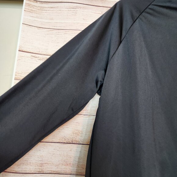 Men’s Large Adidas Track Jacket Black White Zipper Pockets Logo RN 88387 - Picture 15 of 16